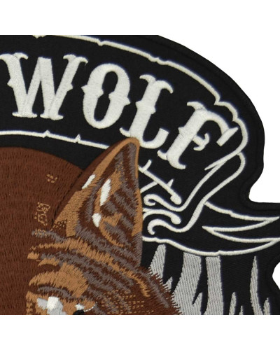 Moto nášivka Lone Wolf XXL na záda 28 cm x 25 cm det.2