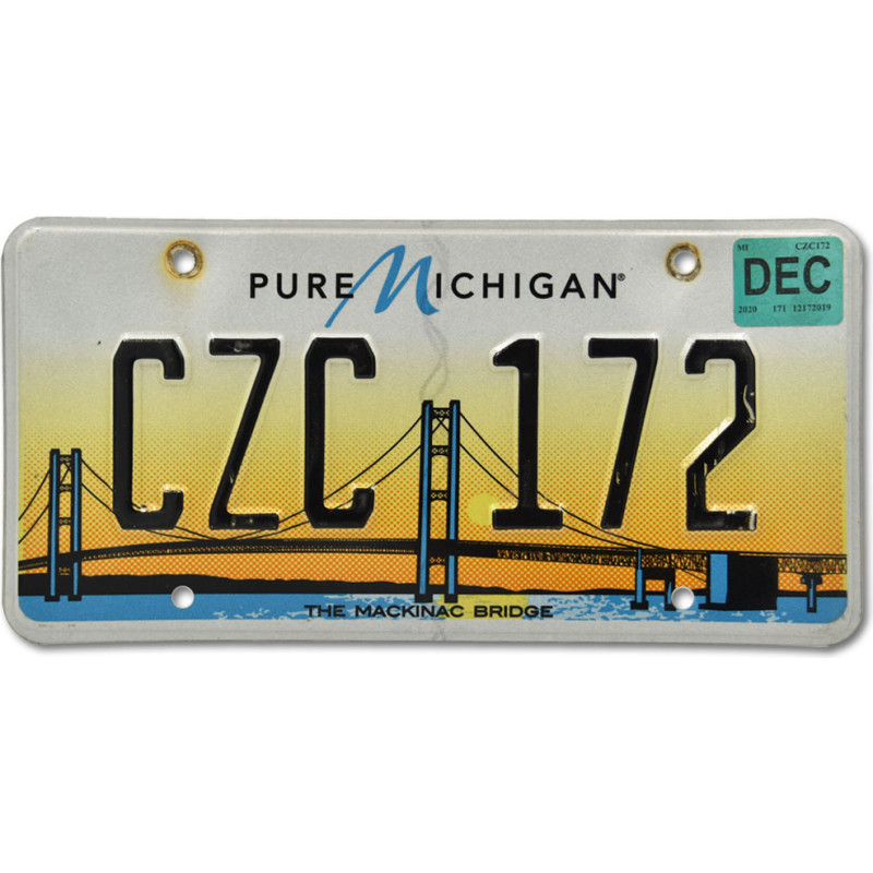 Americká SPZ Michigan Mackinac Bridge CZC 172