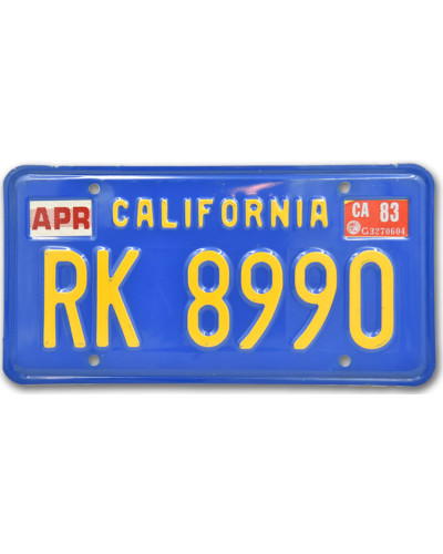 Americká ŠPZ California Blue RK 8990