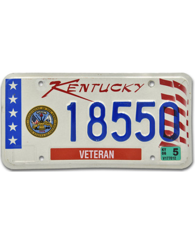 Americká ŠPZ Kentucky Army Veteran