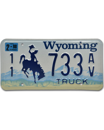 Americká ŠPZ Wyoming Blue Mountains Truck