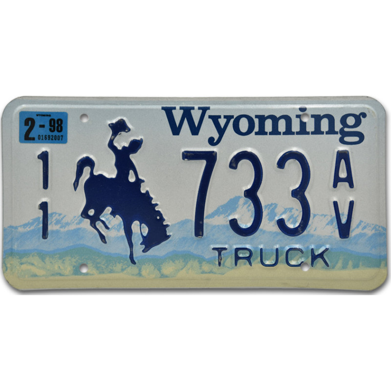 Americká ŠPZ Wyoming Blue Mountains Truck
