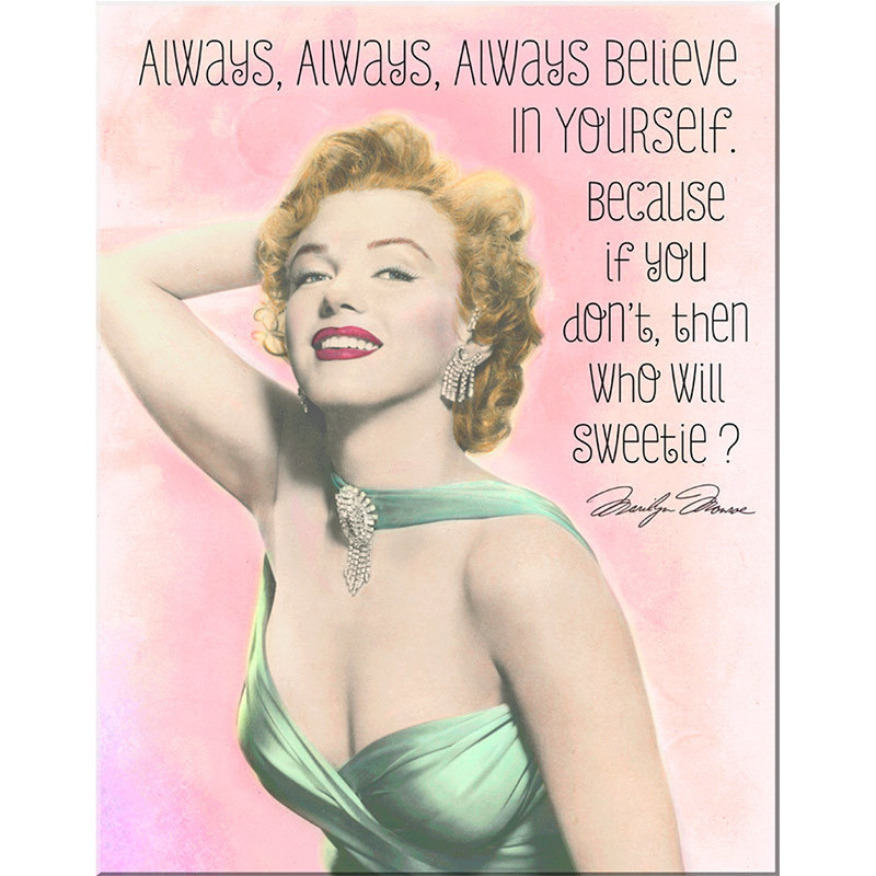 Plechová ceduľa Marilyn Monroe Believe 40 cm x 32 cm
