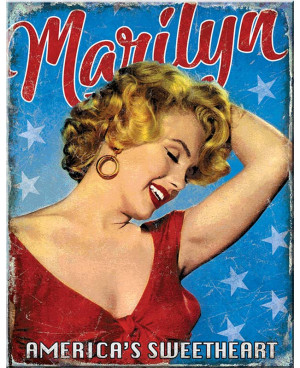 Plechová cedule Marilyn Monroe Sweetheart 40 cm x 32 cm