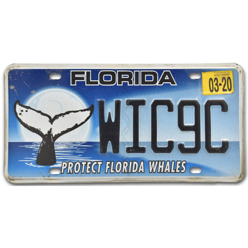 Americká ŠPZ Florida Protect Whales WIC9C