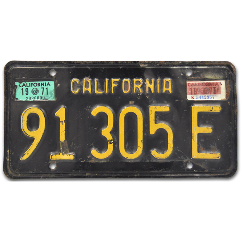 Americká ŠPZ California 1971 Black 91 305E