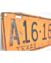 Americká SPZ Antique Texas Orange 1934 det.1