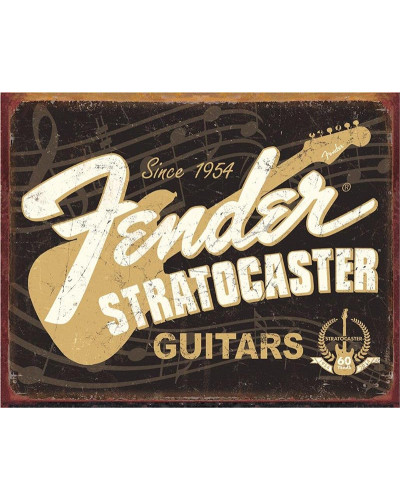 Plechová ceduľa Fender Stratocaster 60th 40 cm x 32 cm