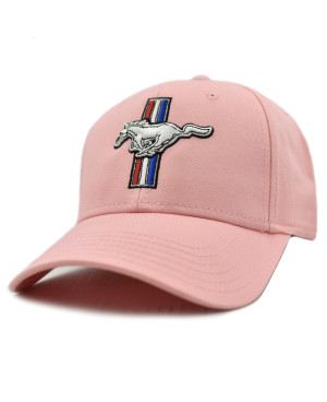 Kšiltovka Ford Mustang Tri bar logo pink