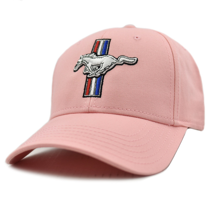 Kšiltovka Ford Mustang Tri bar logo pink