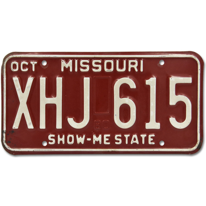 Americká ŠPZ Missouri Red XHJ 615