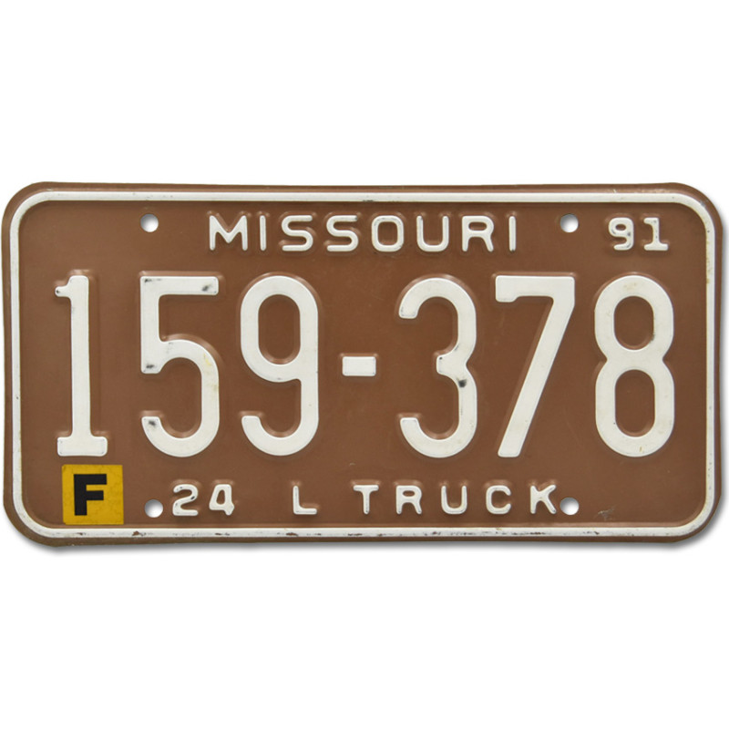 Americká ŠPZ Missouri Brown Truck 159-378