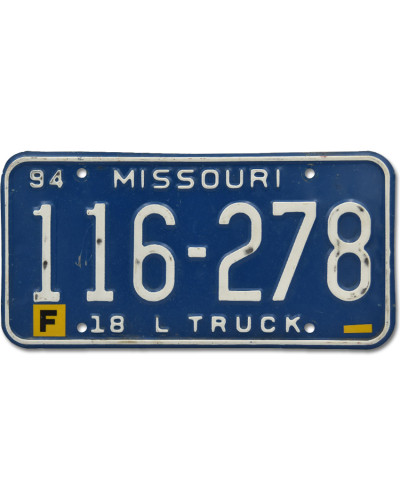 Americká ŠPZ Missouri Blue Truck 116-278