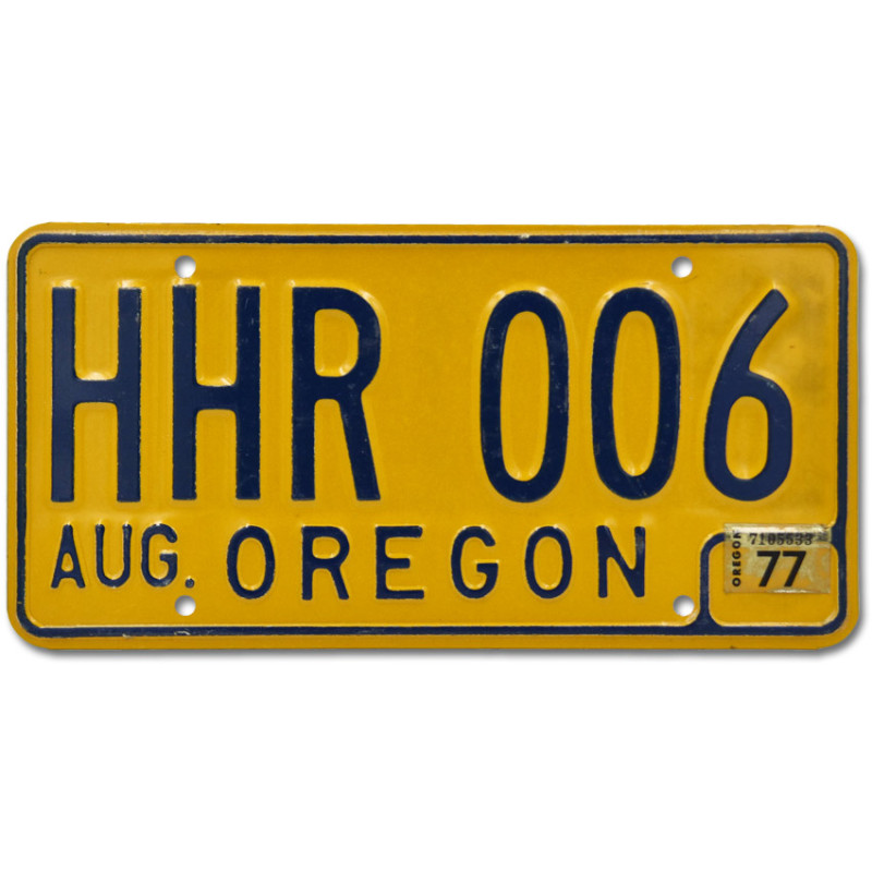 Americká ŠPZ Oregon Yellow HHR 006