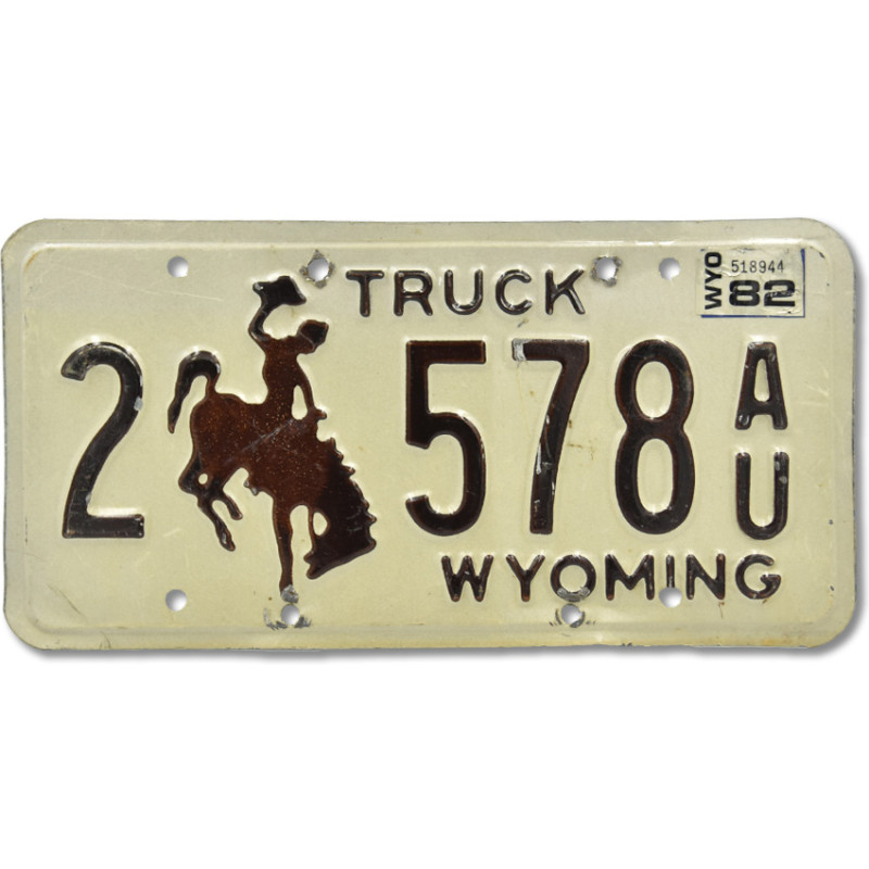 Americká SPZ Wyoming Truck Brown 2-578