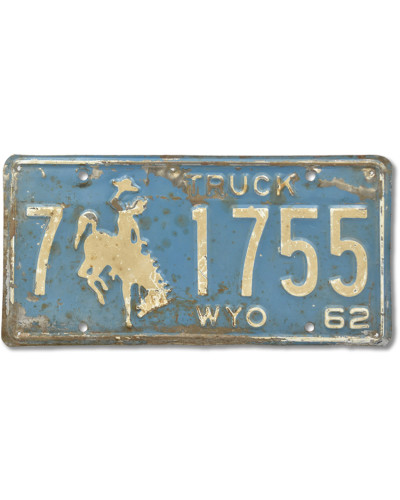 Americká ŠPZ Wyoming Truck 1962 Blue 7-1755