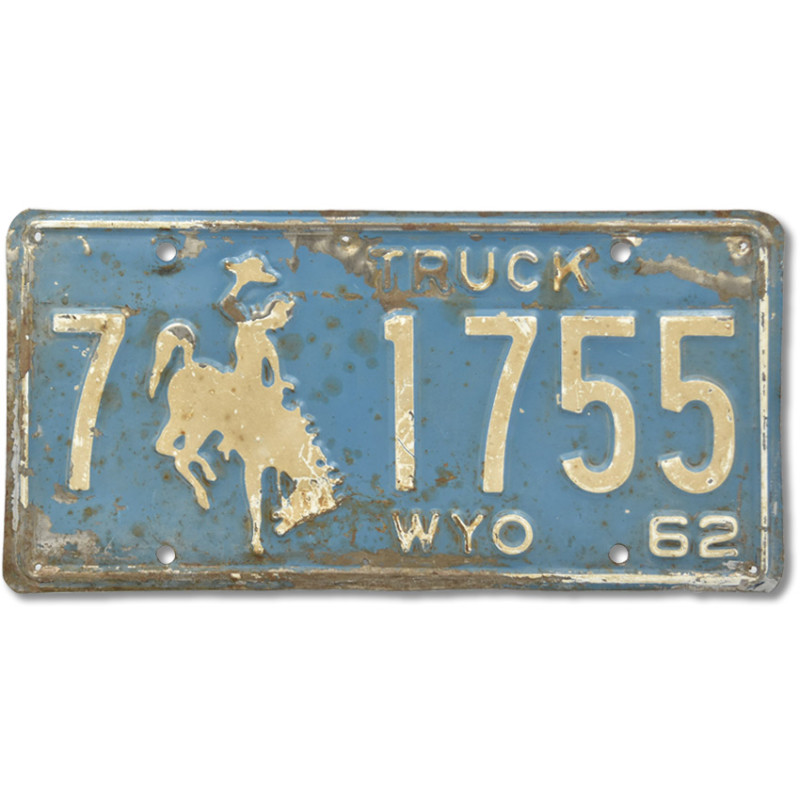 Americká ŠPZ Wyoming Truck 1962 Blue 7-1755