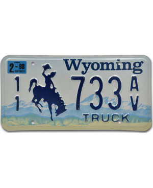 Americká SPZ Wyoming Blue Mountains Truck