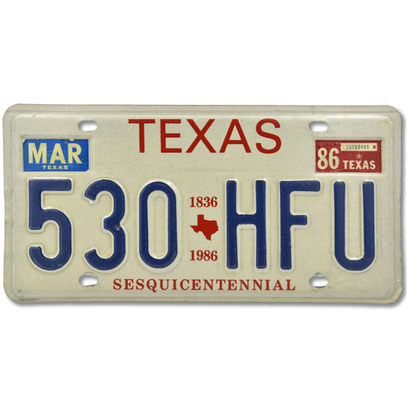 Americká ŠPZ Texas Sesquicentennial 503 HFU