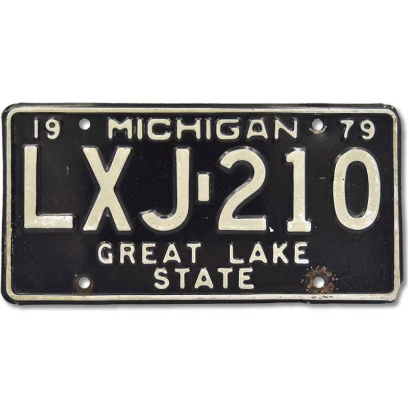 Americká ŠPZ Michigan Black LXJ 210 front