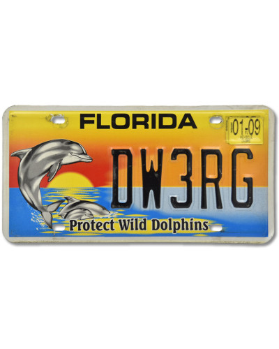Americká ŠPZ Florida Protect Wild Dolphins DW3RG
