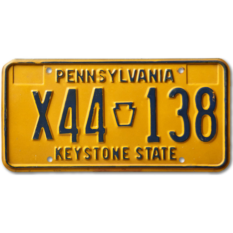 Americká ŠPZ Pennsylvania Keystone State Yellow