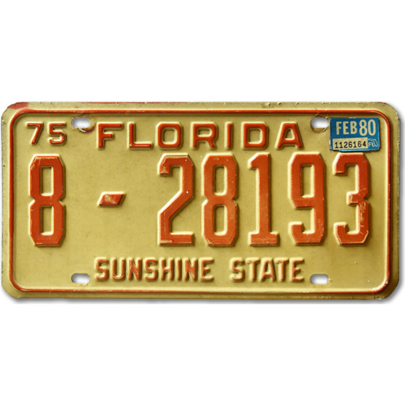 Americká SPZ Florida Sunshine State 8-28193