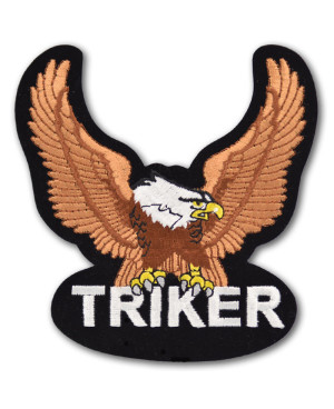 Moto nášivka Orel hnědý Triker 12 cm x 11 cm