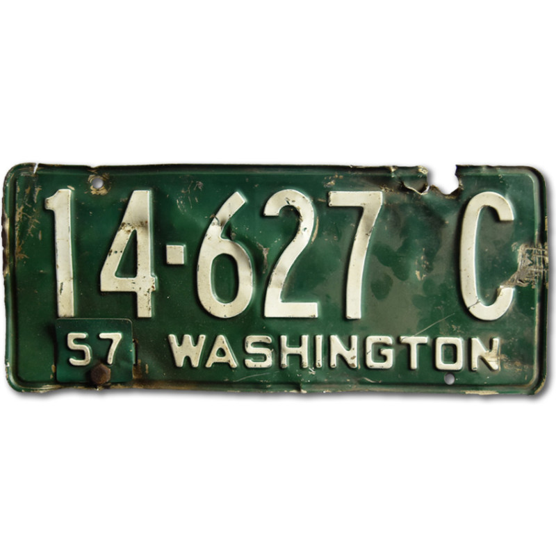 Americká ŠPZ Washington 1957 Green 14-627 C