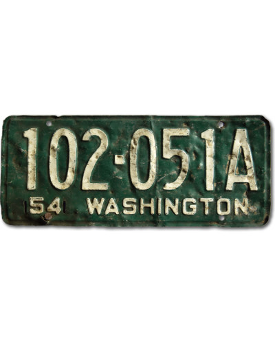 Americká ŠPZ Washington 1954 Green 102-051A
