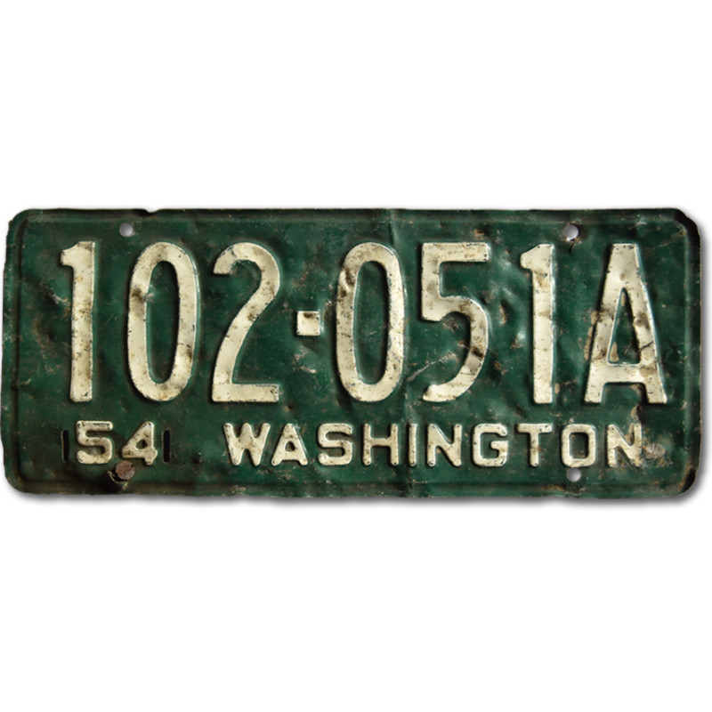 Americká ŠPZ Washington 1954 Green 102-051A