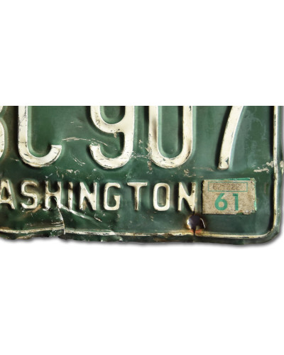 Americká ŠPZ Washington 1962 Green CBC 907 d