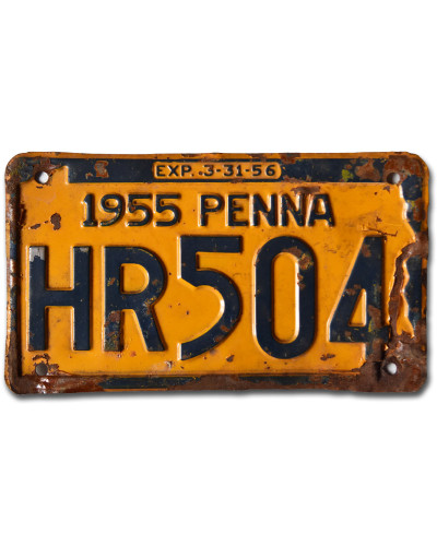 Americká ŠPZ Pennsylvania 1955 Yellow HR504