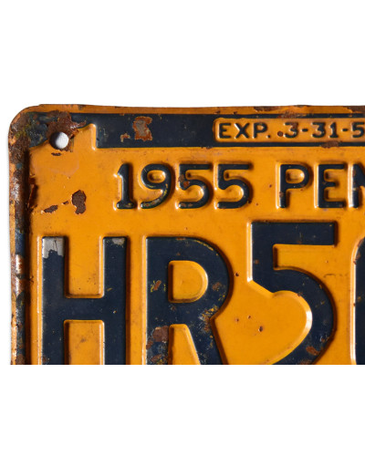 Americká ŠPZ Pennsylvania 1955 Yellow HR504 c