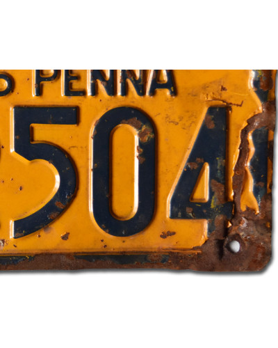 Americká ŠPZ Pennsylvania 1955 Yellow HR504 d