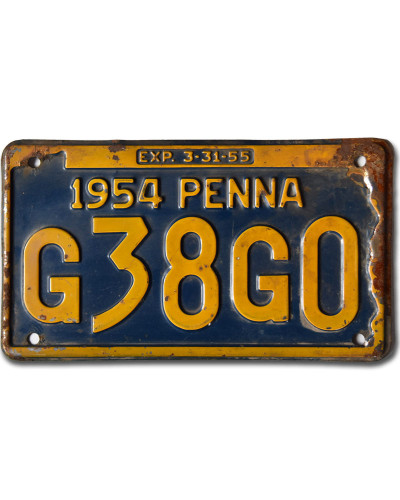 Americká ŠPZ Pennsylvania 1954 Blue G38G0