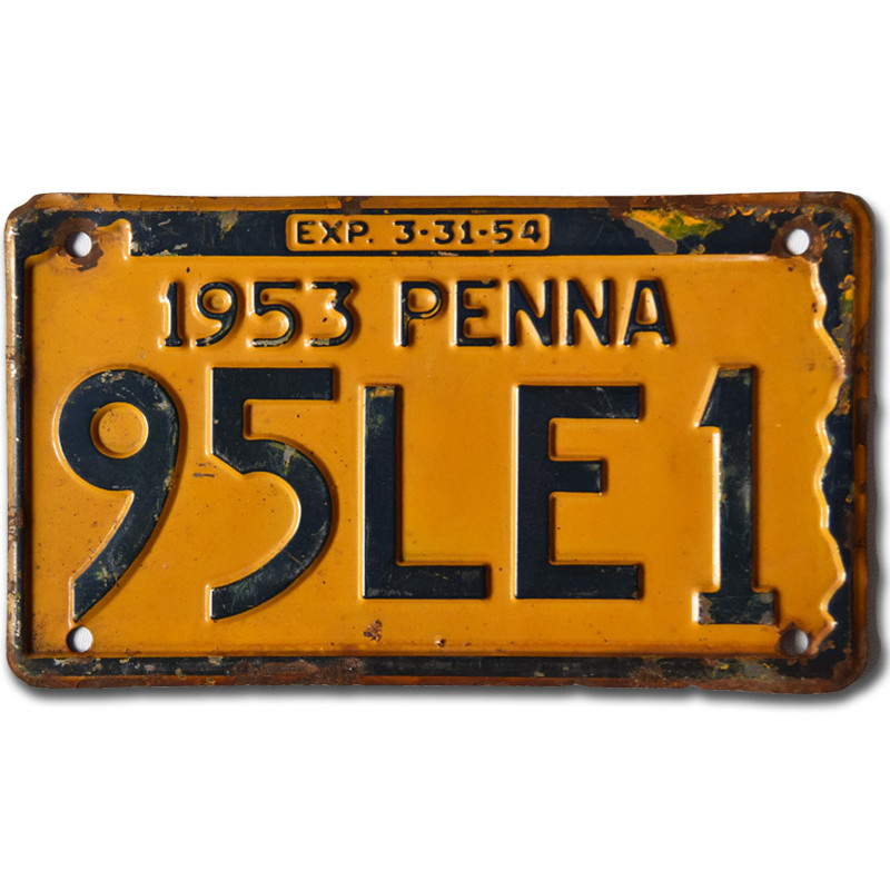 Americká ŠPZ Pennsylvania 1953 Yellow 95LE1