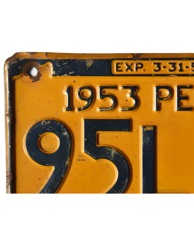Americká ŠPZ Pennsylvania 1953 Yellow 95LE1 c