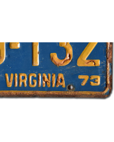 Americká ŠPZ West Virginia 1973 Blue 19-132 d