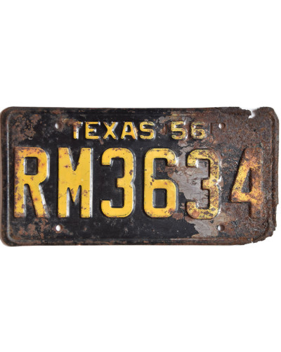 Americká ŠPZ Texas 1956 Black RM3634 front