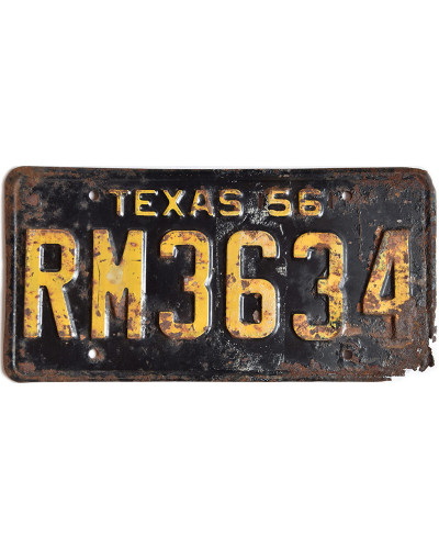 Americká ŠPZ Texas 1956 Black RM3634