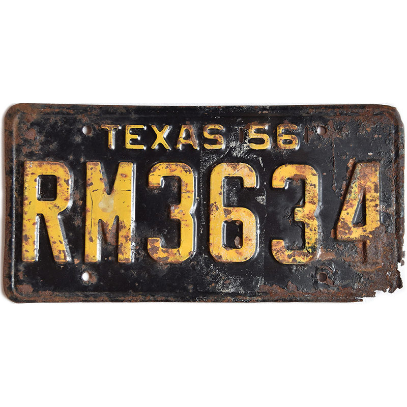 Americká ŠPZ Texas 1956 Black RM3634