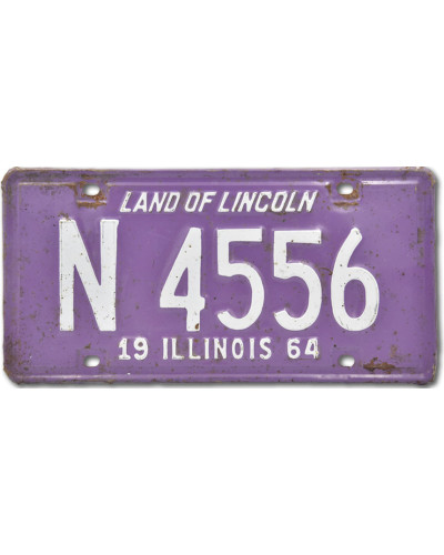 Americká ŠPZ Illinois Purple 1964