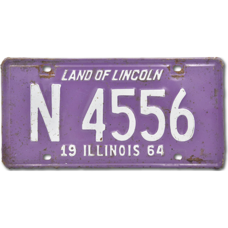 Americká ŠPZ Illinois Purple 1964