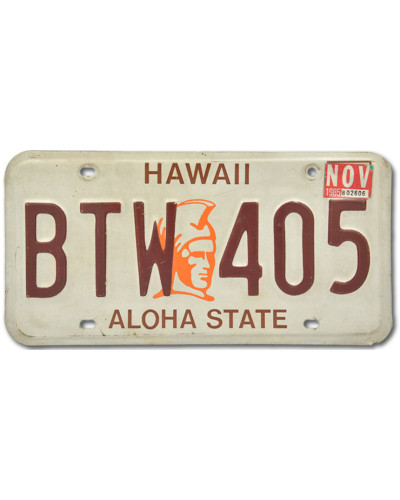 Americká ŠPZ Hawaii Warrior BTW 405