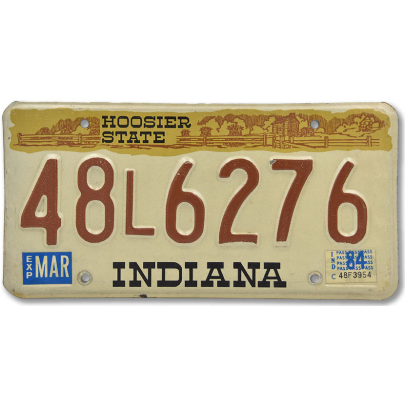 Americká SPZ Indiana Hoosier State 1983