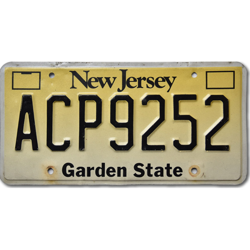 Americká ŠPZ New Jersey Garden State ACP9252