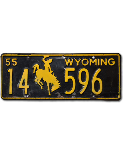 Americká ŠPZ Wyoming 1955 Black 14-596