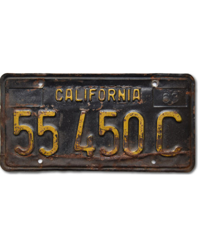 Americká SPZ California 1963 black 55450C front