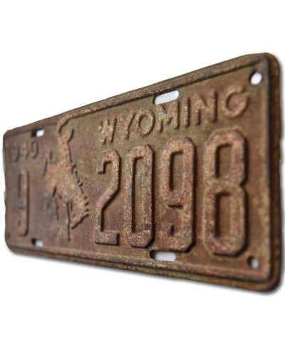 Americká ŠPZ Wyoming 1940 rusty 9-2098 c